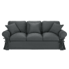 Sofa 3-Sitzer aus Baumwolle, schiefergrau